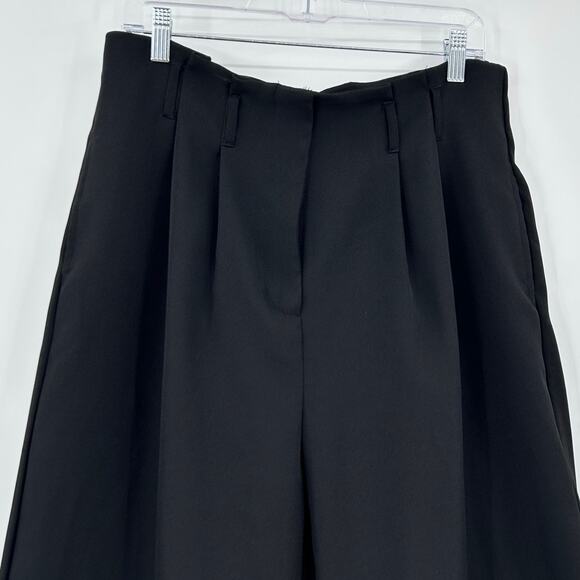 Lulus Chic Position Paperbag Waist Wide Leg Pants Trousers Black Womens Sz XL - Picture 4 of 12
